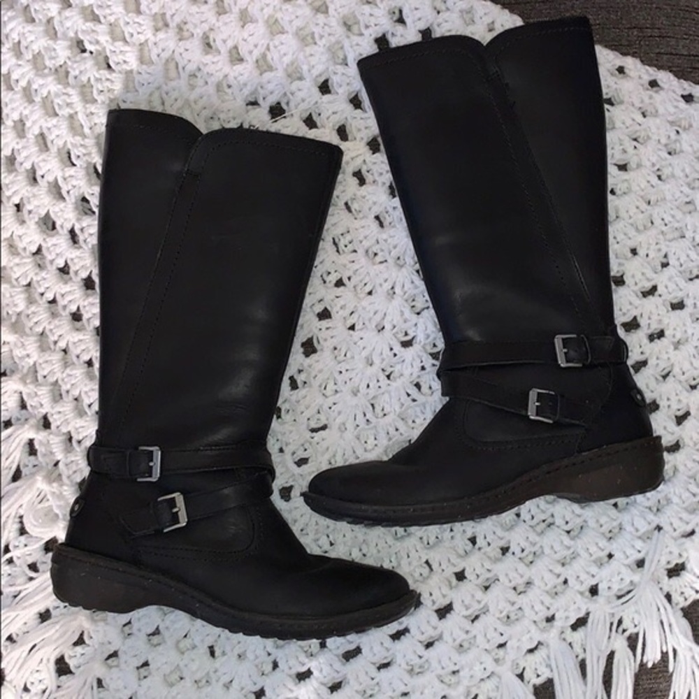 UGG Rosen Tall black Buckle UGG pure Lined Boot